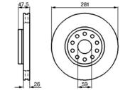 0 986 478 460 - Tarcza hamulcowa BOSCH LANCIA KAPPA 94-01