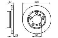 0 986 478 477 - Tarcza hamulcowa BOSCH PORSCHE BOXSTER 96-04