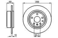 0 986 478 478 - Tarcza hamulcowa BOSCH /tył/ SAAB 9-5 99-05