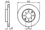 0 986 478 503 - Tarcza hamulcowa BOSCH HONDA CIVIC 88-91