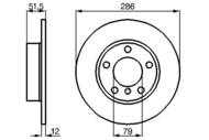 0 986 478 511 - Tarcza hamulcowa BOSCH /przód/ BMW 286x12