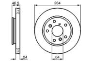 0 986 478 523 - Tarcza hamulcowa BOSCH MAZDA 626 87-91