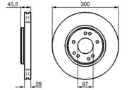 0 986 478 526 - Tarcza hamulcowa BOSCH DB R129 SL-KLASA 89-99