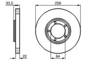 0 986 478 530 - Tarcza hamulcowa BOSCH MITSUBISHI L300 86-94