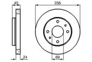 0 986 478 531 - Tarcza hamulcowa BOSCH VOLVO S40,V40 95-97