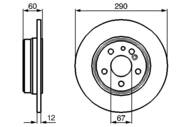 0 986 478 607 - Tarcza hamulcowa BOSCH /tył/ DB W140 S-KLASA 93-99