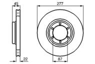 0 986 478 635 - Tarcza hamulcowa BOSCH MITSUBISHI PAJERO 83-91