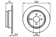 0 986 478 640 - Tarcza hamulcowa BOSCH /tył/ VOLVO 850 91-93