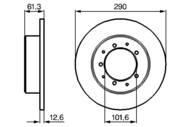 0 986 478 656 - Tarcza hamulcowa BOSCH /tył/ LAND ROVER DISCOVERY 89-98