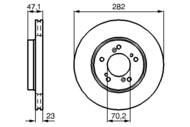 0 986 478 667 - Tarcza hamulcowa BOSCH HONDA HR-V 99-05