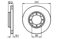 0 986 478 674 - Tarcza hamulcowa BOSCH HYUNDAI ACCENT 94-99