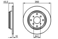 0 986 478 680 - Tarcza hamulcowa BOSCH /tył/ HONDA PRELUDE 91-96