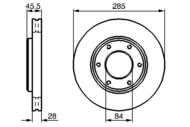 0 986 478 693 - Tarcza hamulcowa BOSCH TOYOTA HIACE 95- WEN.