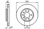 0 986 478 717 - Tarcza hamulcowa BOSCH OPEL VECTRA A 92-95 2,5V6