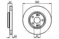 0 986 478 734 - Tarcza hamulcowa BOSCH RENAULT LAGUNA 95-01