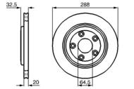 0 986 478 777 - Tarcza hamulcowa BOSCH /tył/ JAGUAR S-TYPE 99-08