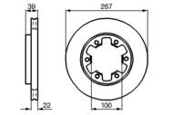 0 986 478 806 - Tarcza hamulcowa BOSCH NISSAN PICK-UP 85-98