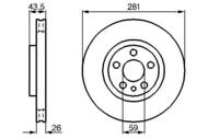 0 986 478 812 - Tarcza hamulcowa BOSCH FIAT ULYSSE 94-02