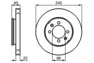 0 986 478 813 - Tarcza hamulcowa BOSCH ROVER MONTEGO 84-95