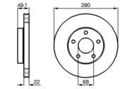 0 986 478 833 - Tarcza hamulcowa BOSCH NISSAN MAXIMA QX 94-00 2,0