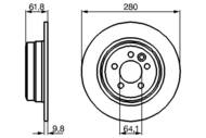 0 986 478 837 - Tarcza hamulcowa BOSCH /tył/ ROVER 75 99-04