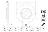 0 986 478 876 - Tarcza hamulcowa BOSCH DB W210 E-KLASA 95-02