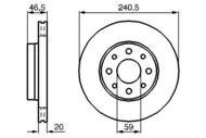 0 986 478 878 - Tarcza hamulcowa BOSCH FIAT PALIO 97-