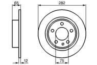 0 986 478 891 - Tarcza hamulcowa BOSCH /tył/ BMW 3 M3 E30 86-91