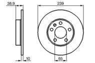 0 986 478 894 - Tarcza hamulcowa BOSCH /tył/ VAG GOLF III VR6 94-97