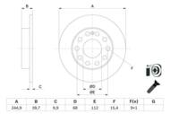 0 986 478 986 - Tarcza hamulcowa BOSCH /tył/ VAG A4 00-08