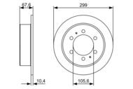 0 986 478 999 - Tarcza hamulcowa BOSCH /tył/ DAEWOO MUSSO 99-