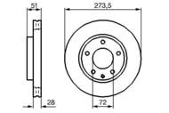 0 986 479 016 - Tarcza hamulcowa BOSCH MAZDA XEDOS 9 93-00