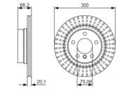 0 986 479 044 - Tarcza hamulcowa BOSCH /tył/ BMW 3 E90 05- WEN.