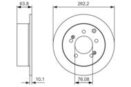 0 986 479 061 - Tarcza hamulcowa BOSCH /tył/ KIA SOUL 09-