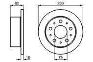 0 986 479 066 - Tarcza hamulcowa BOSCH /tył/ FIAT DUCATO 01-06