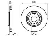 0 986 479 076 - Tarcza hamulcowa BOSCH OPEL VECTRA C 02-08