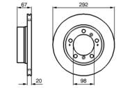 0 986 479 079 - Tarcza hamulcowa BOSCH /tył/ PORSCHE BOXSTER 96-04