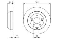 0 986 479 081 - Tarcza hamulcowa BOSCH /tył/ KIA SORENTO II 09-