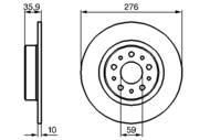 0 986 479 120 - Tarcza hamulcowa BOSCH /tył/ ALFA ROMEO 156 02-05