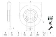 0 986 479 130 - Tarcza hamulcowa BOSCH /tył/ PSA 508 10-