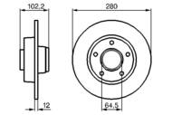 0 986 479 144 - Tarcza hamulcowa BOSCH /tył/ RENAULT TRAFIC 01-