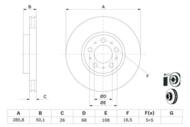 0 986 479 210 - Tarcza hamulcowa BOSCH VOLVO S60 00-09 KOŁA 15