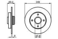 0 986 479 255 - Tarcza hamulcowa BOSCH /tył/ PSA 207 06-