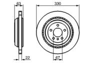 0 986 479 285 - Tarcza hamulcowa BOSCH /tył/ DB X164 GL-KLASA 06-