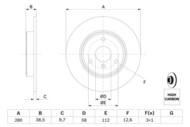 0 986 479 305 - Tarcza hamulcowa BOSCH /przód/ DB 280x9,7 07-