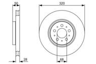 0 986 479 321 - Tarcza hamulcowa BOSCH VOLVO S60 00-09 KOŁA 17