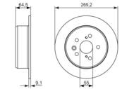 0 986 479 336 - Tarcza hamulcowa BOSCH /tył/ TOYOTA CARINA E 94-97