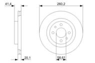 0 986 479 346 - Tarcza hamulcowa BOSCH LADA 110, 111 96-