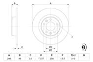 0 986 479 379 - Tarcza hamulcowa BOSCH /tył/ FIAT SCUDO 07-