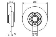 0 986 479 383 - Tarcza hamulcowa PSA BERLINGO 08-/C4 07- 249x8